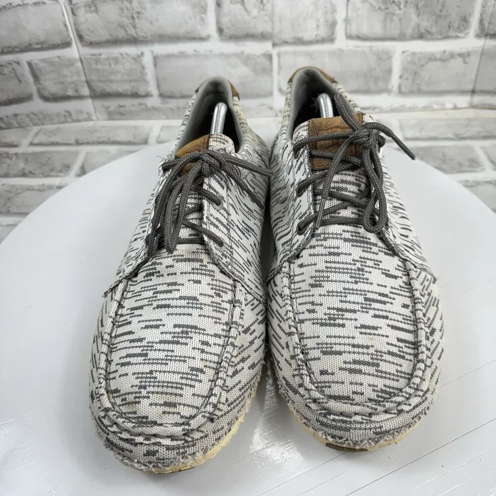 Twisted X  Zero-X White & Grey Canvas Lace Up Casual Shoe Men Size 13 M